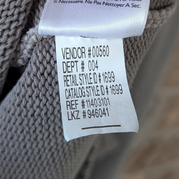 VTG 90's Eddie Bauer Sage Green Military Quarter Zip Sweater Elbow Patches XL - Picture 8 of 9